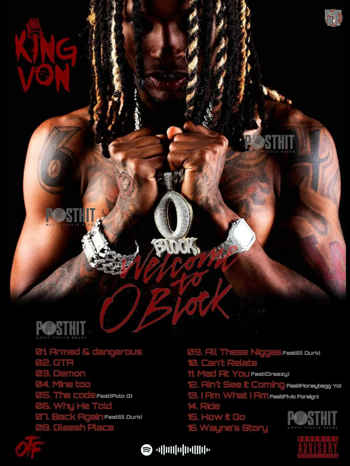 King Von Welkome To O'Block PostHit