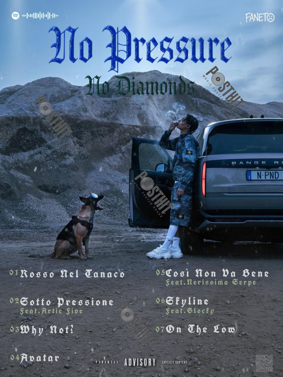 No Pressure, No Diamonds Faneto PostHit